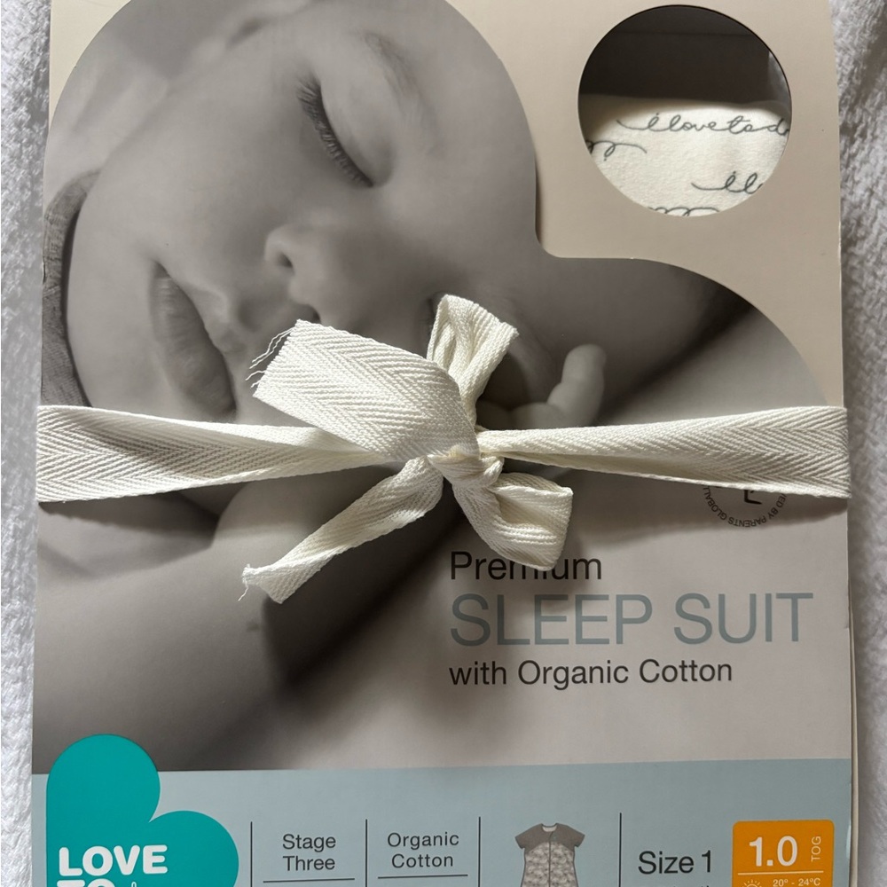 Love to Dream Gray Sleep Suit with White Accents